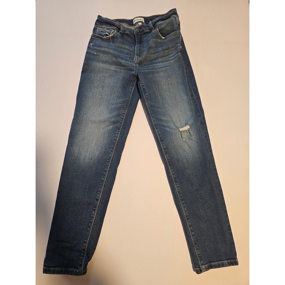 Studio Blue Skinny Jeans Women 27 Blue‎ Medium Wash Distressed Knee Denim
